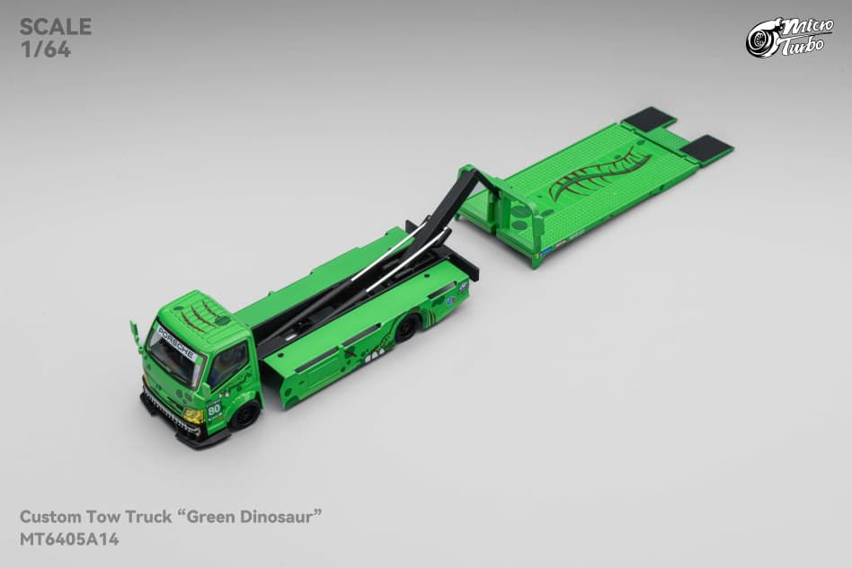 Thumbnail: 300 Series II Custom Flatbed Tow Truck Tyrannosaurus Rexy Green