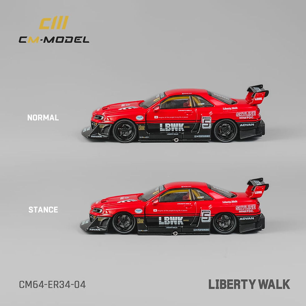 Thumbnail: Nissan Skyline GT-R (R34) ER34 Red #5 with Carbon Headlight