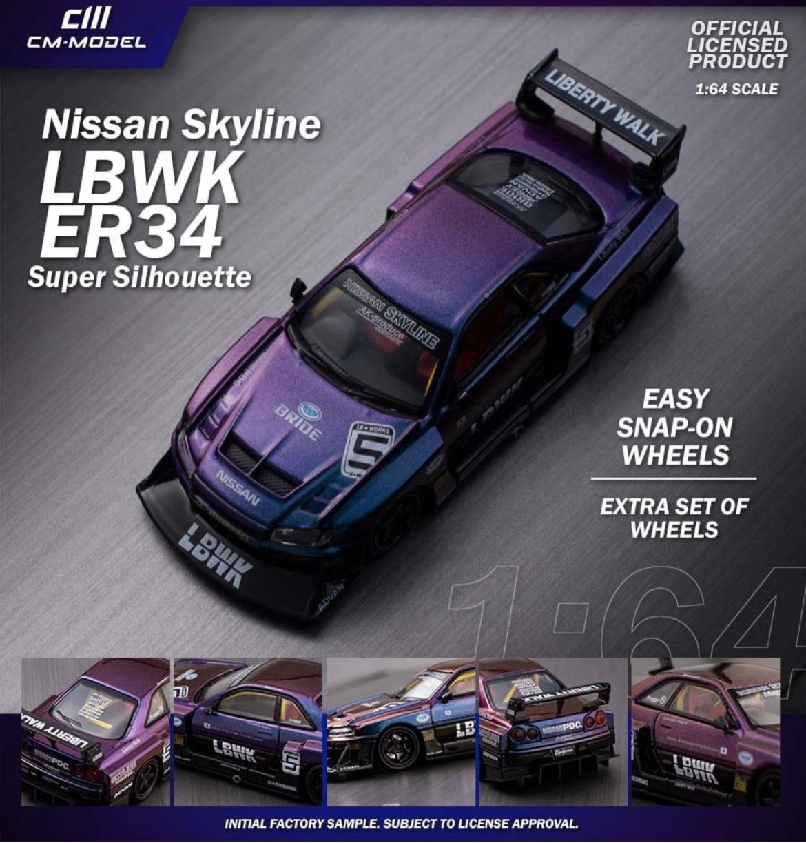 Nissan Skyline GT-R R34 LBWK ER34 Magic Purple