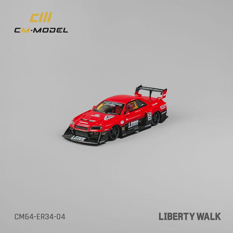 Thumbnail: Nissan Skyline GT-R (R34) ER34 Red #5 with Carbon Headlight