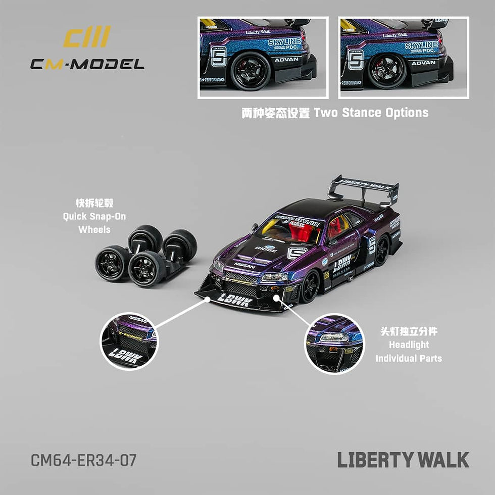Thumbnail: Nissan Skyline GT-R R34 LBWK ER34 Magic Purple