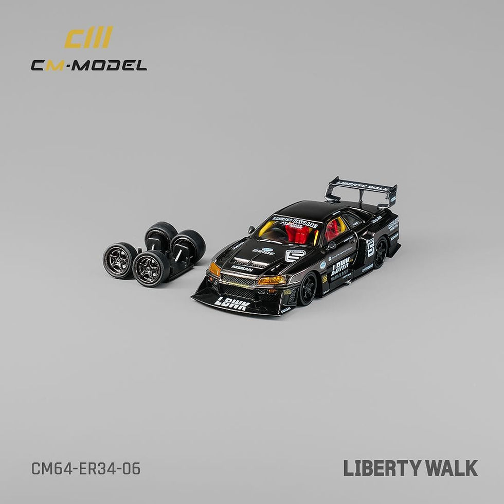 Thumbnail: Nissan Skyline GT-R R34 LBWK ER34 Chrome Gun Grey #5 Livery