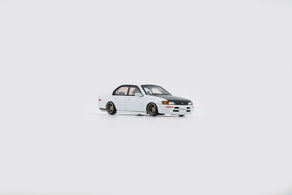 Thumbnail: Toyota Corolla 1996 AE100 Pearl White w Carbon Bonnet & Yellow Lamp