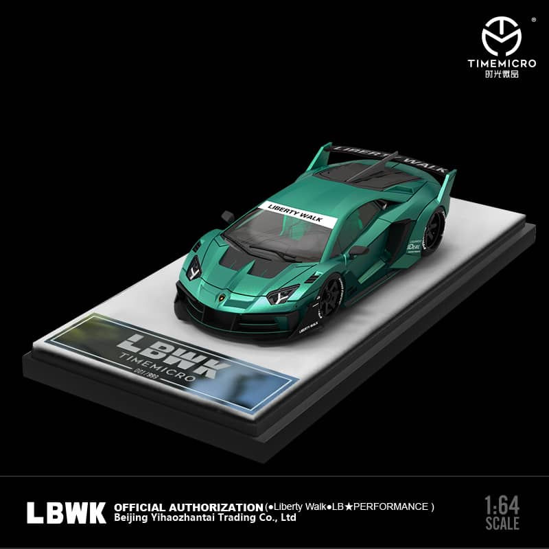 Thumbnail: Aventador GT EVO LB-Silhouette WORKS Emerald with Figurine