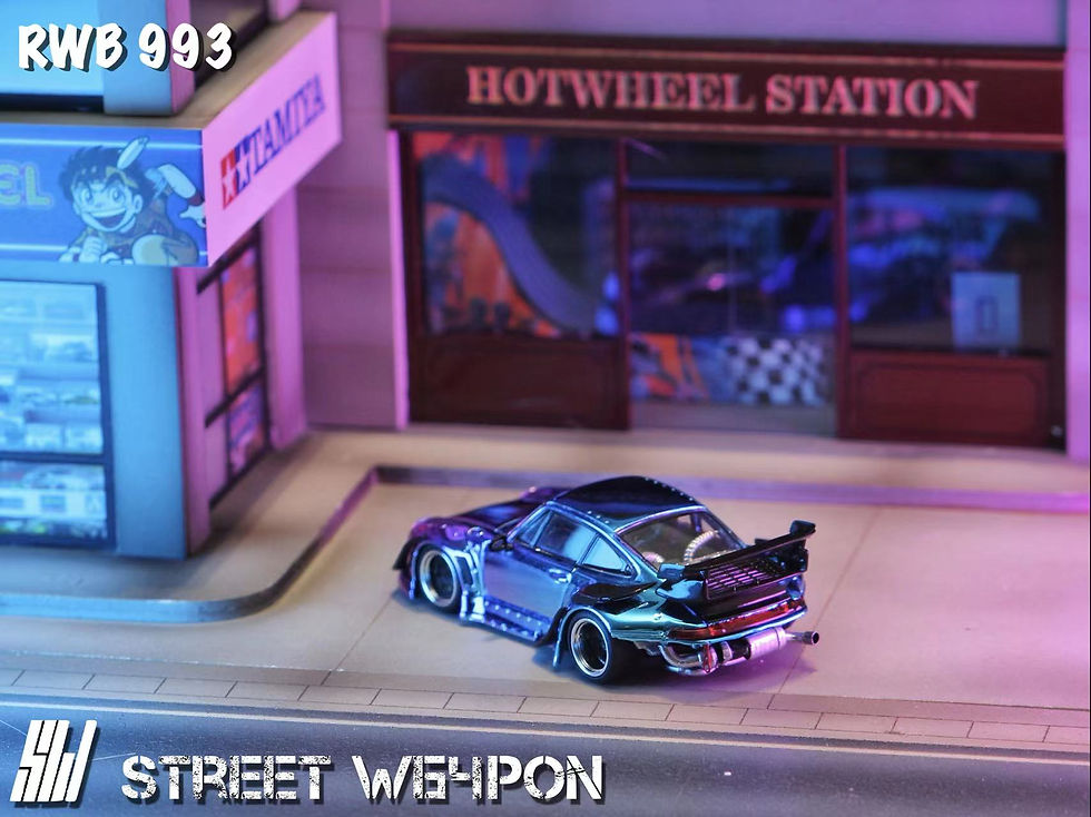 Thumbnail: RWB 993 GT Wing Gradient Chrome Purple Blue