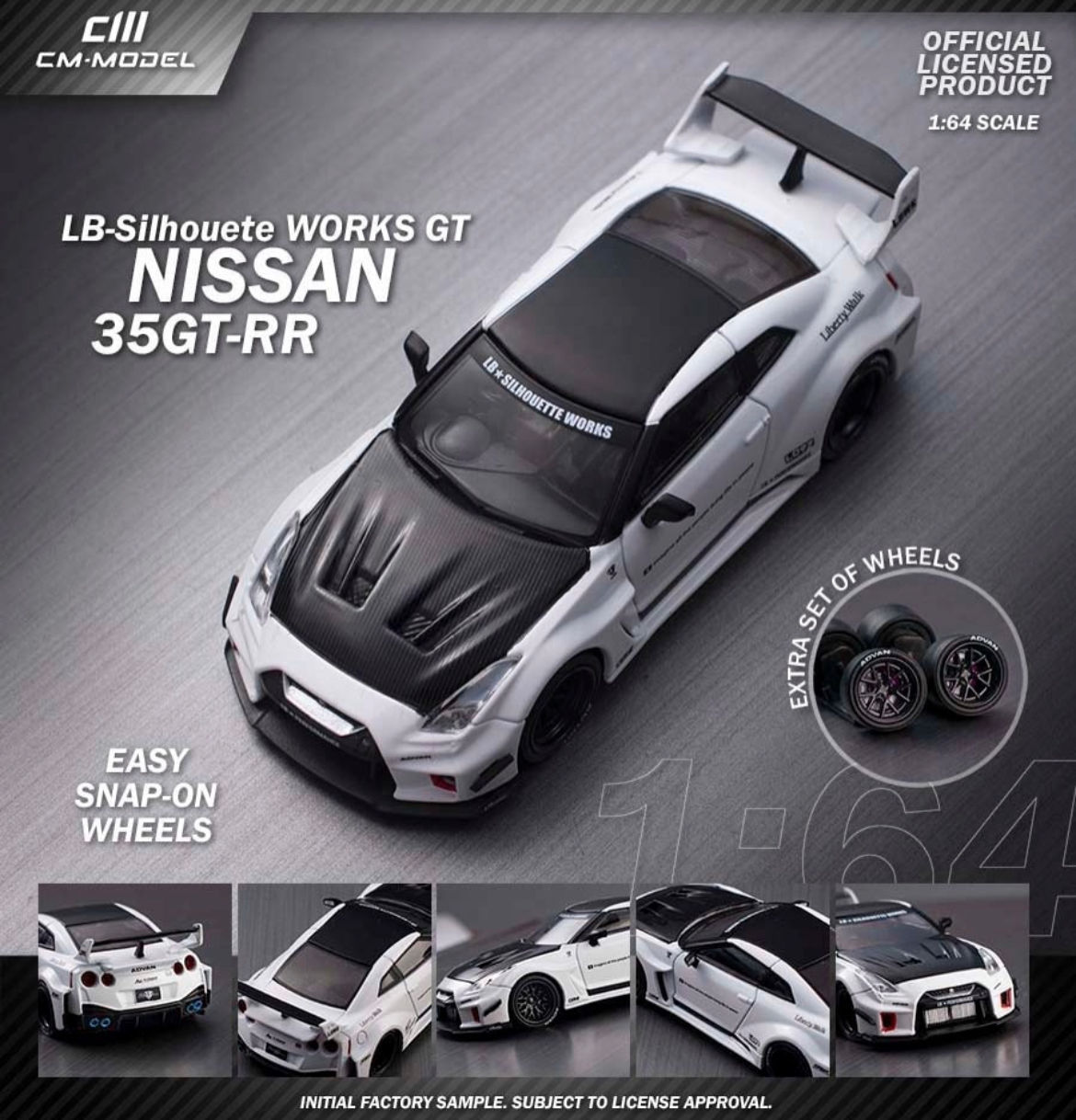 Nissan Skyline GT-R (R35) LBWK 35GT-RR 3.0 White Carbon-Hood