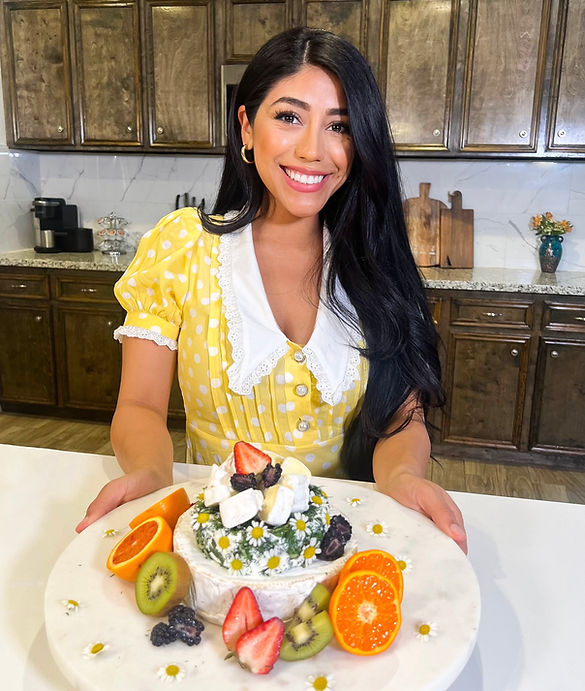 Christina with a Cheese Board