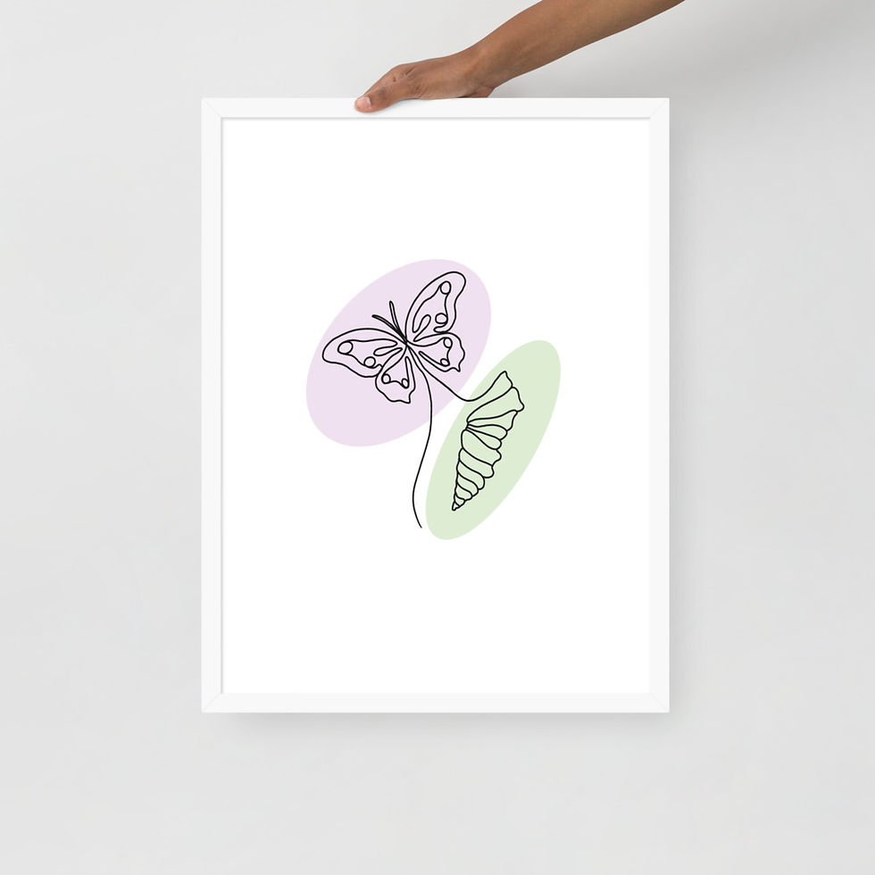 Thumbnail: Butterfly - Ilustration -  Framed poster