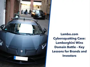 Lamborghini domain name dispute case trademark