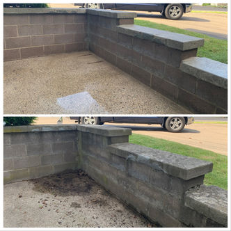 Instant results when you power wash a concrete entryway professionally