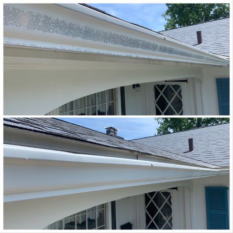 Gutter cleaning and restoration by hand