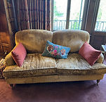 BS 5852 treated green sofa