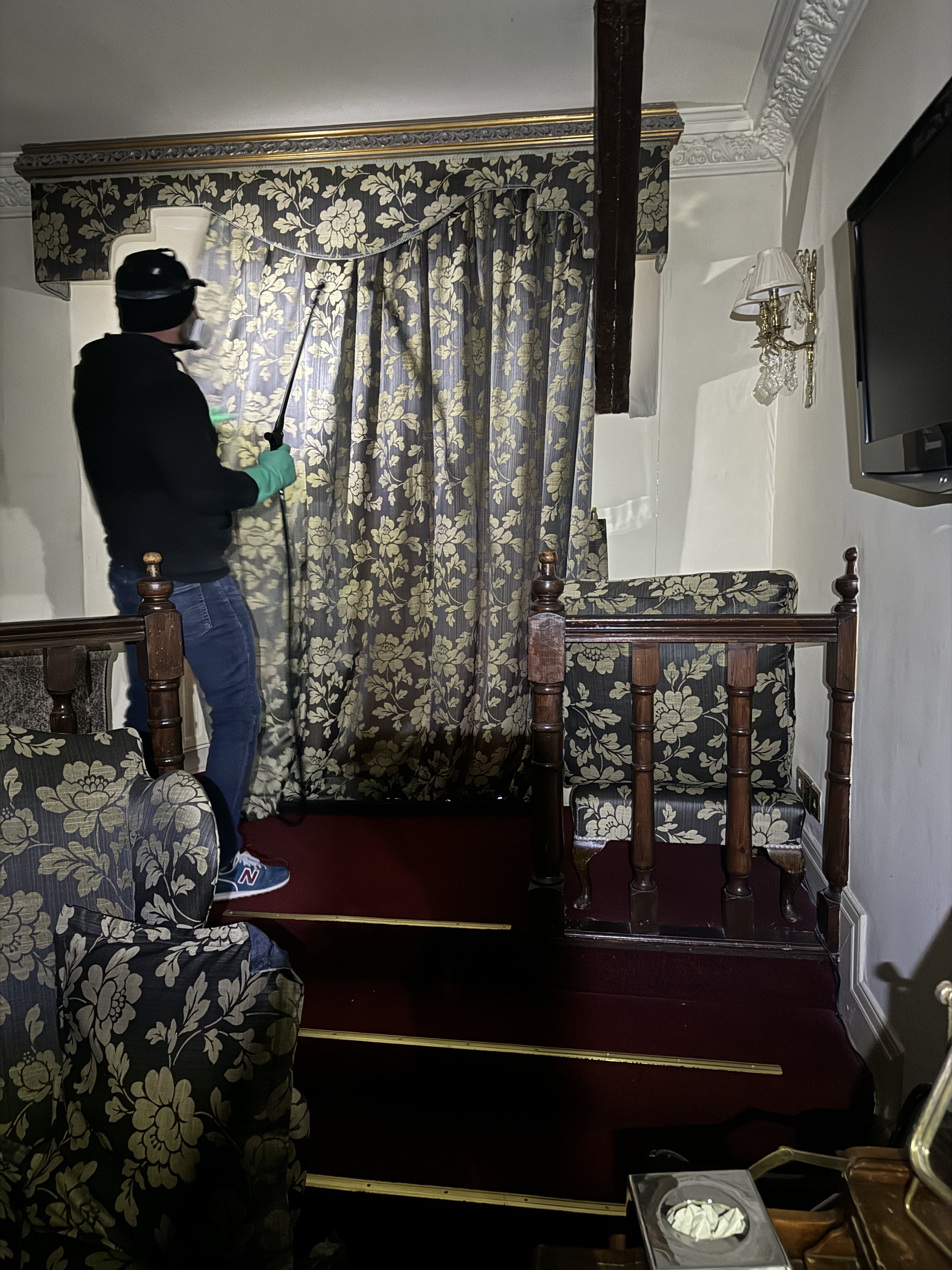 Historic fabrics and curtains at Lumley Castle