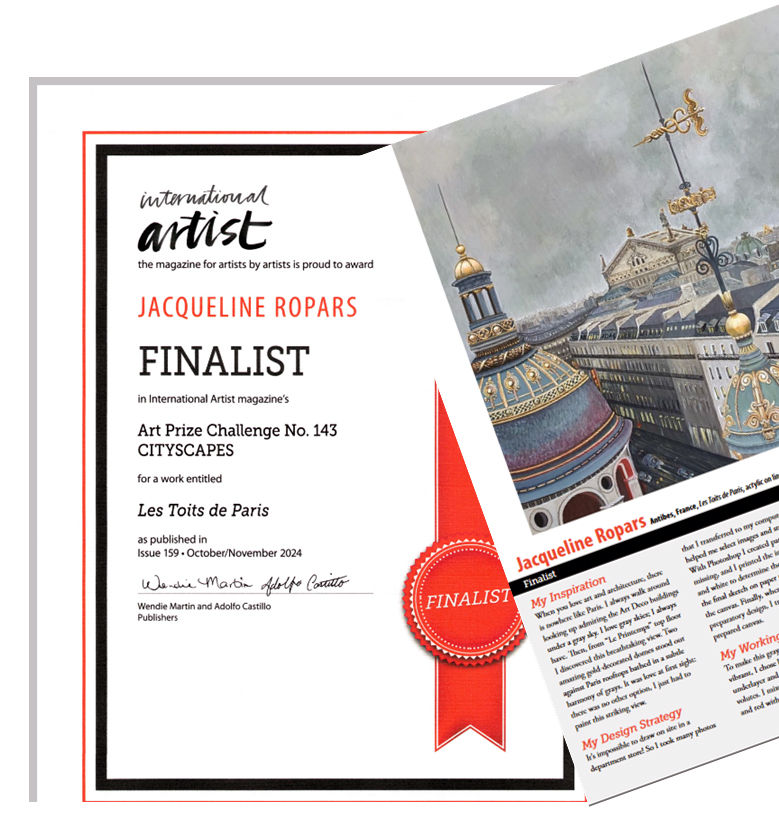 Ce tableau a aussi été publié dans le magazine d'art américain International Artist Magazine