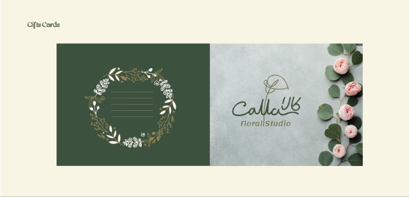 هويات بصرية وشعارات: شعار Calla Floral Studio وتصميم زهري