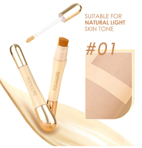 תמונה ממוזערת: קונסילר מומלץ דו צדדי FOCALLURE | קונסילרים | קונסילר כיסוי מלא