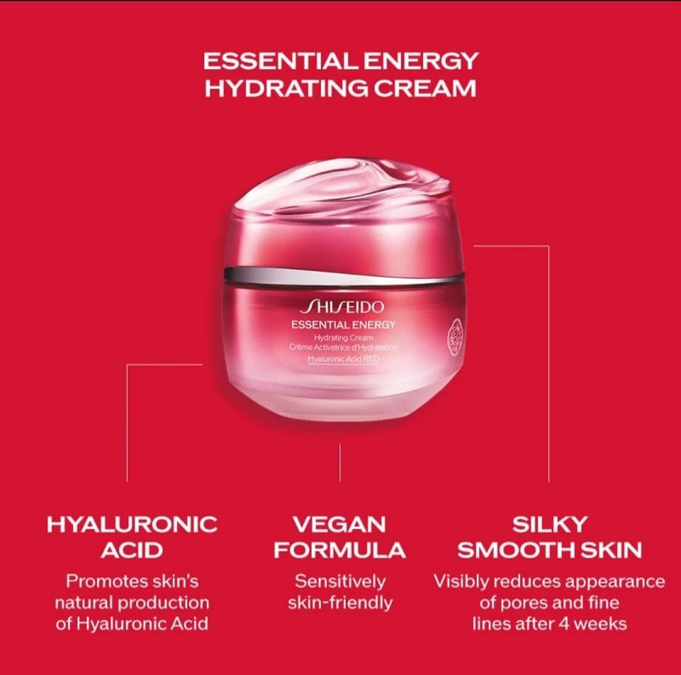 קרם פנים מומלץ | SHISEIDO | קרם פנים עם חומצה היאלורונית