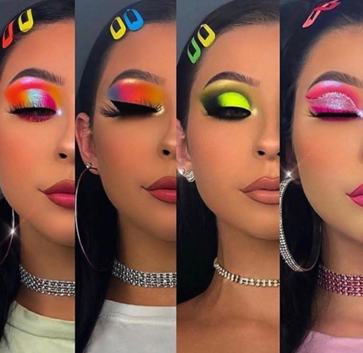 תמונה ממוזערת: צבעי ניאון | צלליות אבקה | איפור זרחני | איפור לפורים