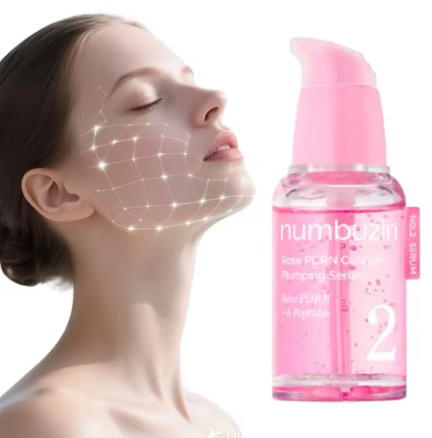 Numbuzin No.2 Rose PDRN Serum: אפקט מילוי וזוהר ורוד