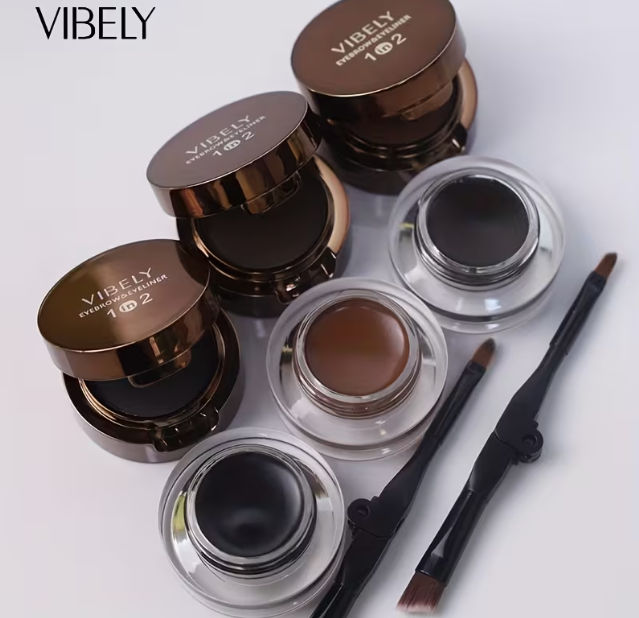 Vibely 2-in-1: ערכת ג'ל לגבות ואייליינר עמיד למראה מושלם