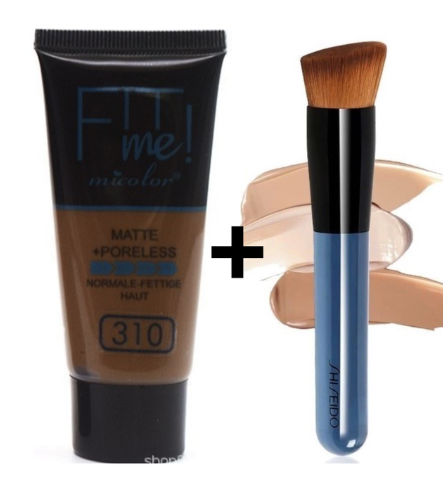 Thumbnail: סט MICOLOR: מייקאפ Fit Me לעור חלק ומאט + מברשת איפור מקצועית במתנה!