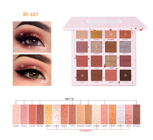 Thumbnail: פלטה מקצועית 16 גוונים מאט, מטאלי וגליטר פיגמנט מטורף|  IMAGIC | גילמור ביוטי