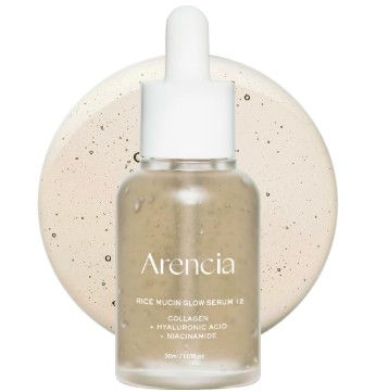 סרום Arencia Rice Mucin Glow: זוהר ולחות לעור | סרום אורז קוריאני