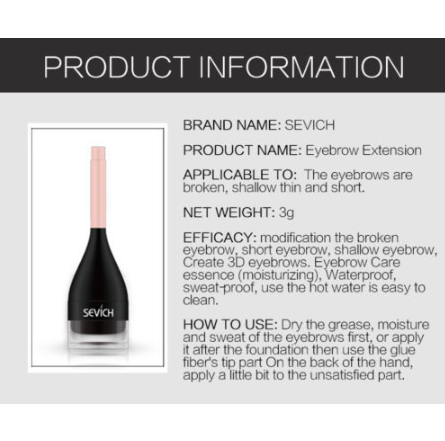 תמונה ממוזערת: Gilmore Beauty - Sevich Waterproof 3D Eyebrow Hair Extensions Fiber Building Eye Brow Hair Gel