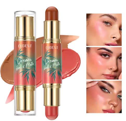 Thumbnail: סומק קרם | סטיק איפור דו צדדי | איפור קוריאני | QIBEST | טינט סטיק