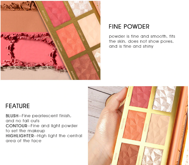 Thumbnail: פלטת קונטור | היילייטרים |  ברונזרים | סמקים ב 6 גוונים | IMAGIC | גילמור ביוטי