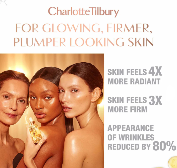 שמן פנים קולגן Charlotte Tilbury | שמן טיפוח לעור ללא תחושת שמנוניות