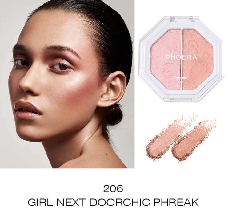 Thumbnail: Gilmore Beauty - PHOERA Two-tone Highlighter, Shimmer, Eyeshadow Waterproof