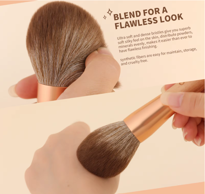 Thumbnail: מברשת פודרה | מברשת איפור מקצועית | מברשת סינטטית | DOCOLOR