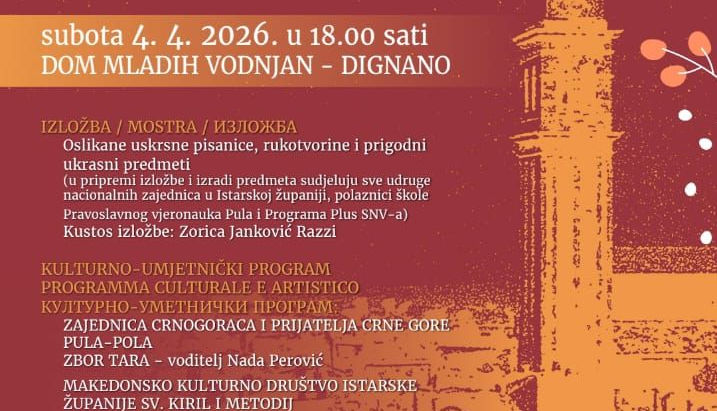 MAKEDONSKA PJESMA U SRCU VODNJANA: MKD „Sv. Kiril i Metodij“ sudjeluje u bogatom uskrsnom programu