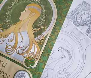 Galadriel Poster Alphonse Mucha