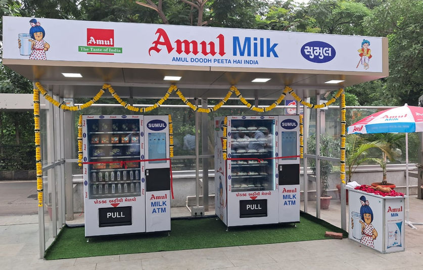 amul milk vending machine installation