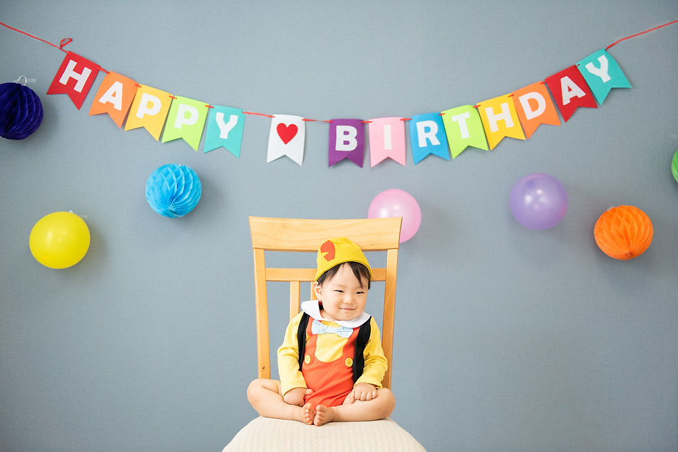 自宅での誕生日の撮影会