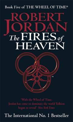 The UK cover of Robert Jordan's The Fires of Heaven