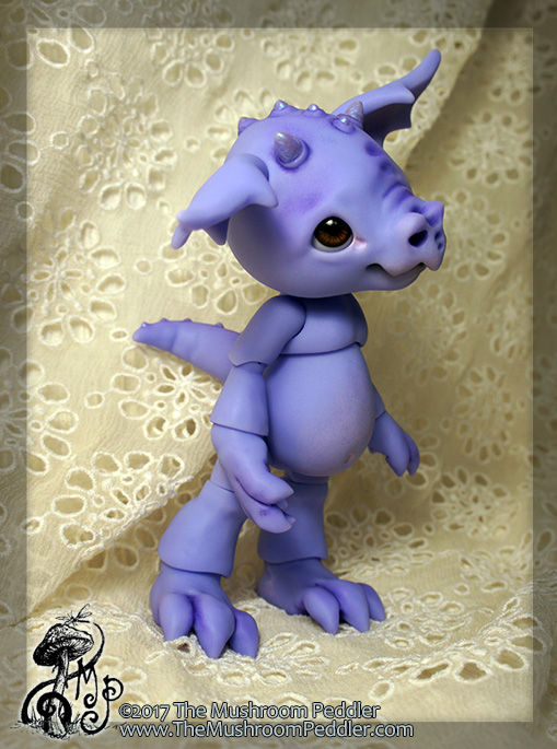 Thumbnail: Smoulder the Baby Dragon - Purple Resin - Face up/Blushing