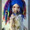 Thumbnail: Wig Sculpture - size 8.25 - Smart Doll/Wiggs - Prismatic Dread Pirate