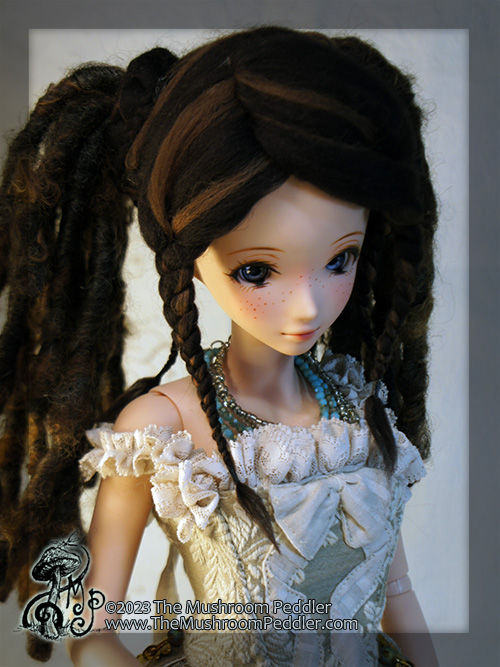 Thumbnail: Wig Sculpture - size 8.25 - Smart Doll/Wiggs - Dread Pirate Chocolate