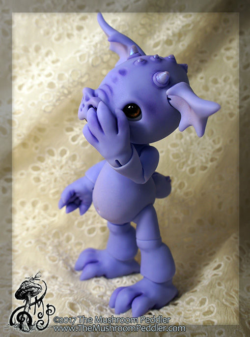 Thumbnail: Smoulder the Baby Dragon - Purple Resin - Face up/Blushing