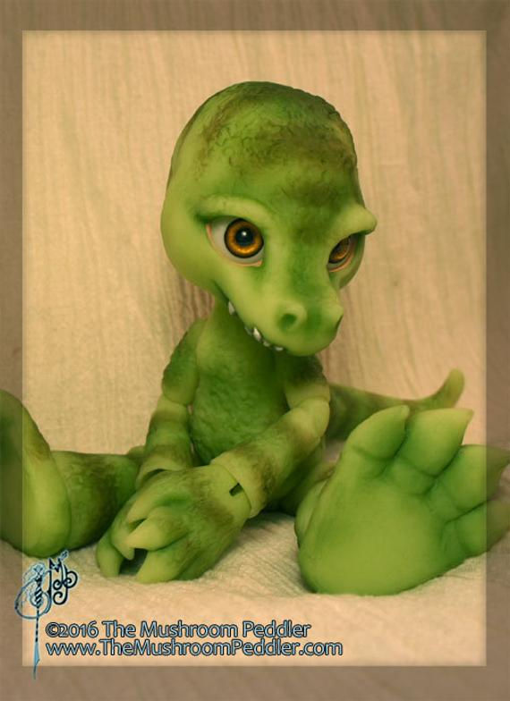 Thumbnail: Crikey the Crocodile - Yellow-green resin