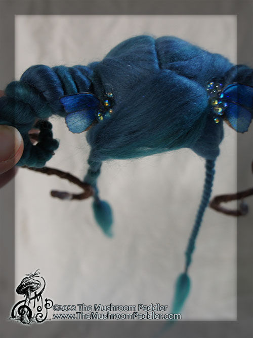 Thumbnail: Little Blue Butterflies - Wig Sculpture - size 6.25
