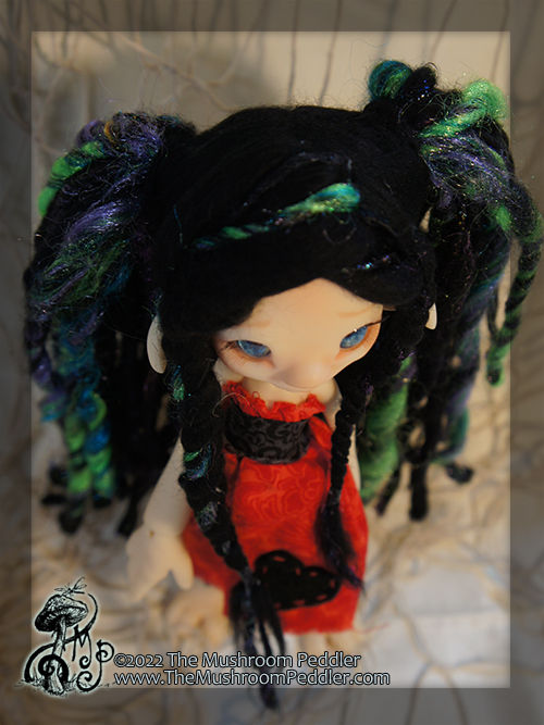 Thumbnail: Wig Sculpture - size 6.25 - Neon Lime Pigtails