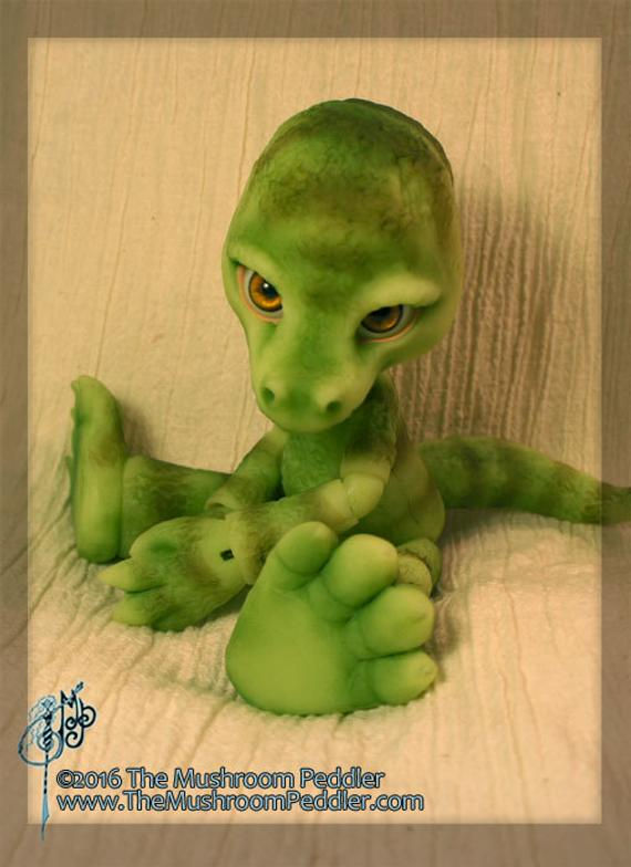 Thumbnail: Crikey the Crocodile - Yellow-green resin