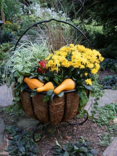 Wrought Iron Urn Planter with Coco Liner | WindowGardensDirect