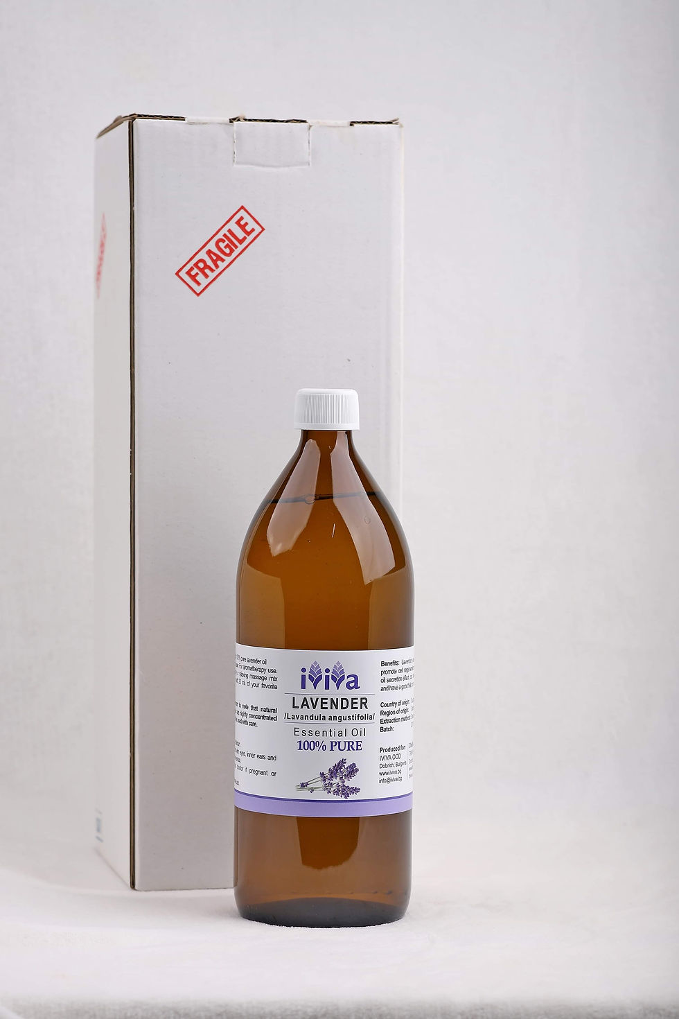 Thumbnail: 1 Litre Lavender Oil in Dark Glass Bottle