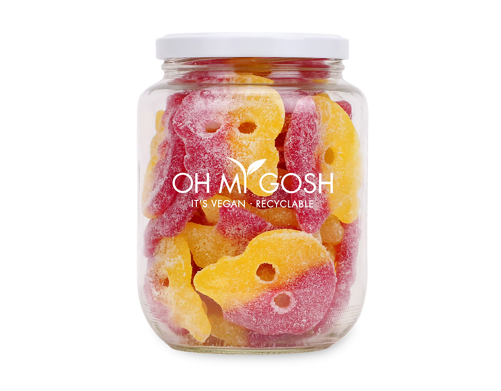 Vegan Giant Sour Skulls Gift Jar