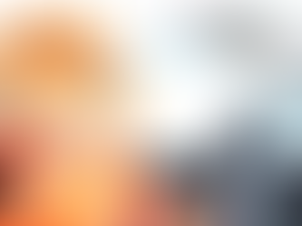 Small Pomeranian wearing an orange winter jacket sits in the driver’s seat of a car, paws on the steering wheel, looking forward as if ready to drive.